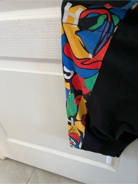 adidas Originals Black Bike Shorts with Multicolor Side Panel